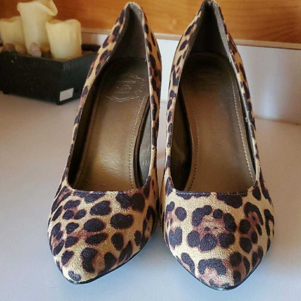 Leopard print heels